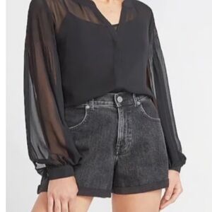 Express Shortie Super High Rise Mom Shorts
